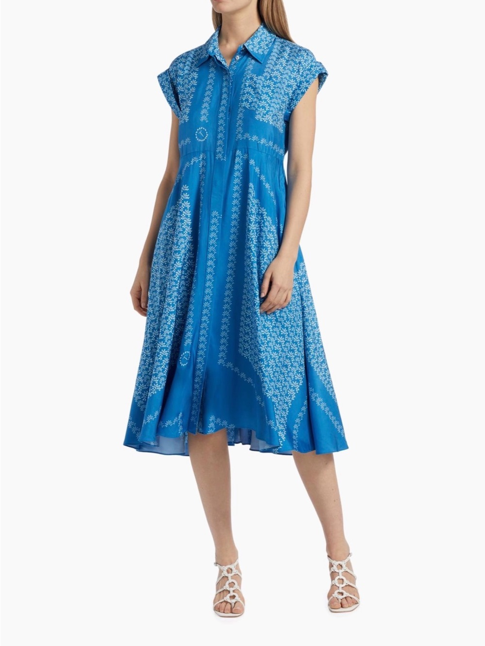 Toccin Blue Printed Shirt Dress
